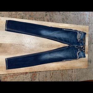 Dark Blue Wash Rock Revival Jeans